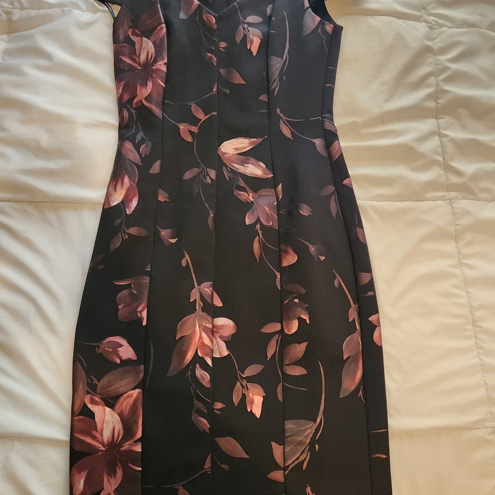 Floral Black Dress